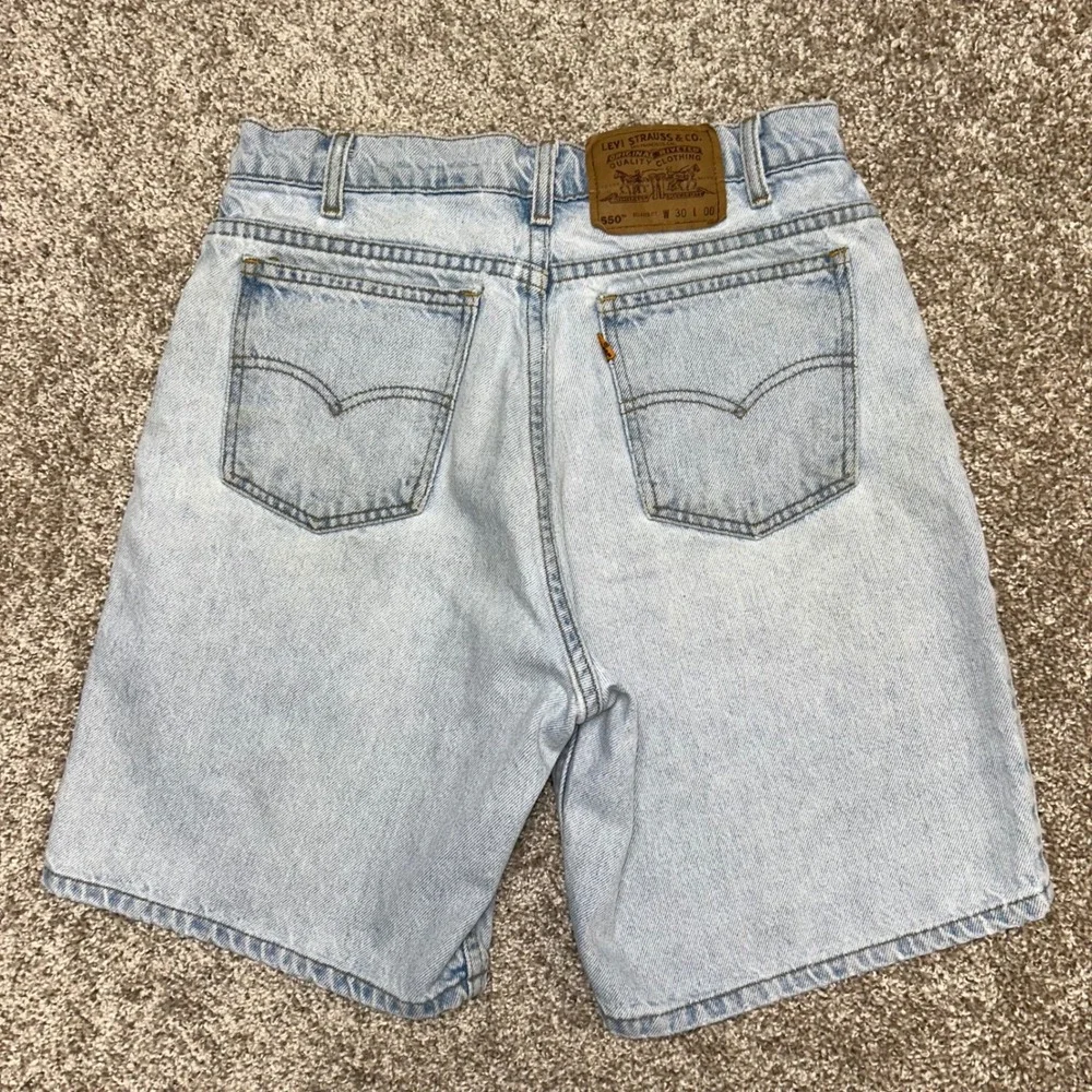 Vintage 90s Levi's 550 Denim Shorts Relaxed Fit Men Size 30 1995‎ Orange Tab